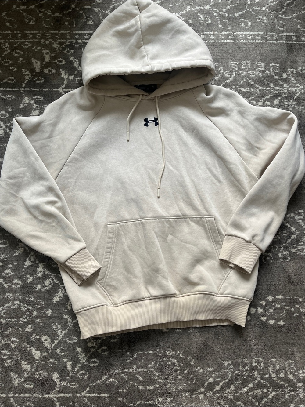Under Armour Men’s Cream/Off-White Crewneck Hoodie
